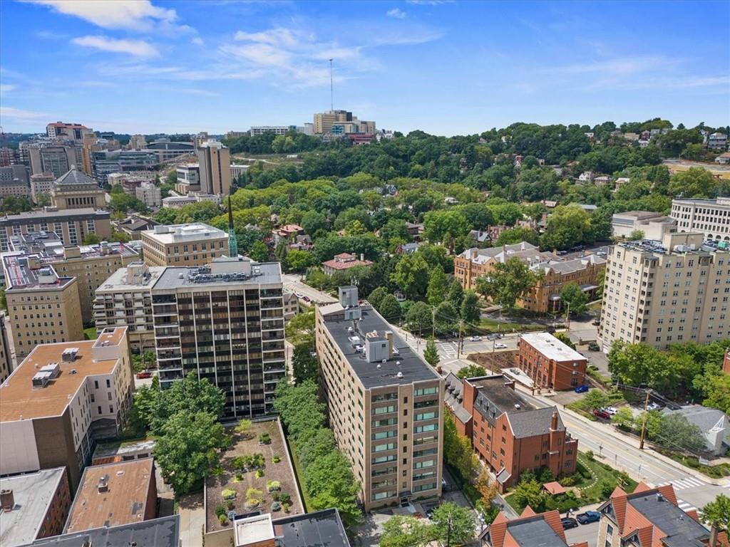 Overhead view of Oakland neighborhood