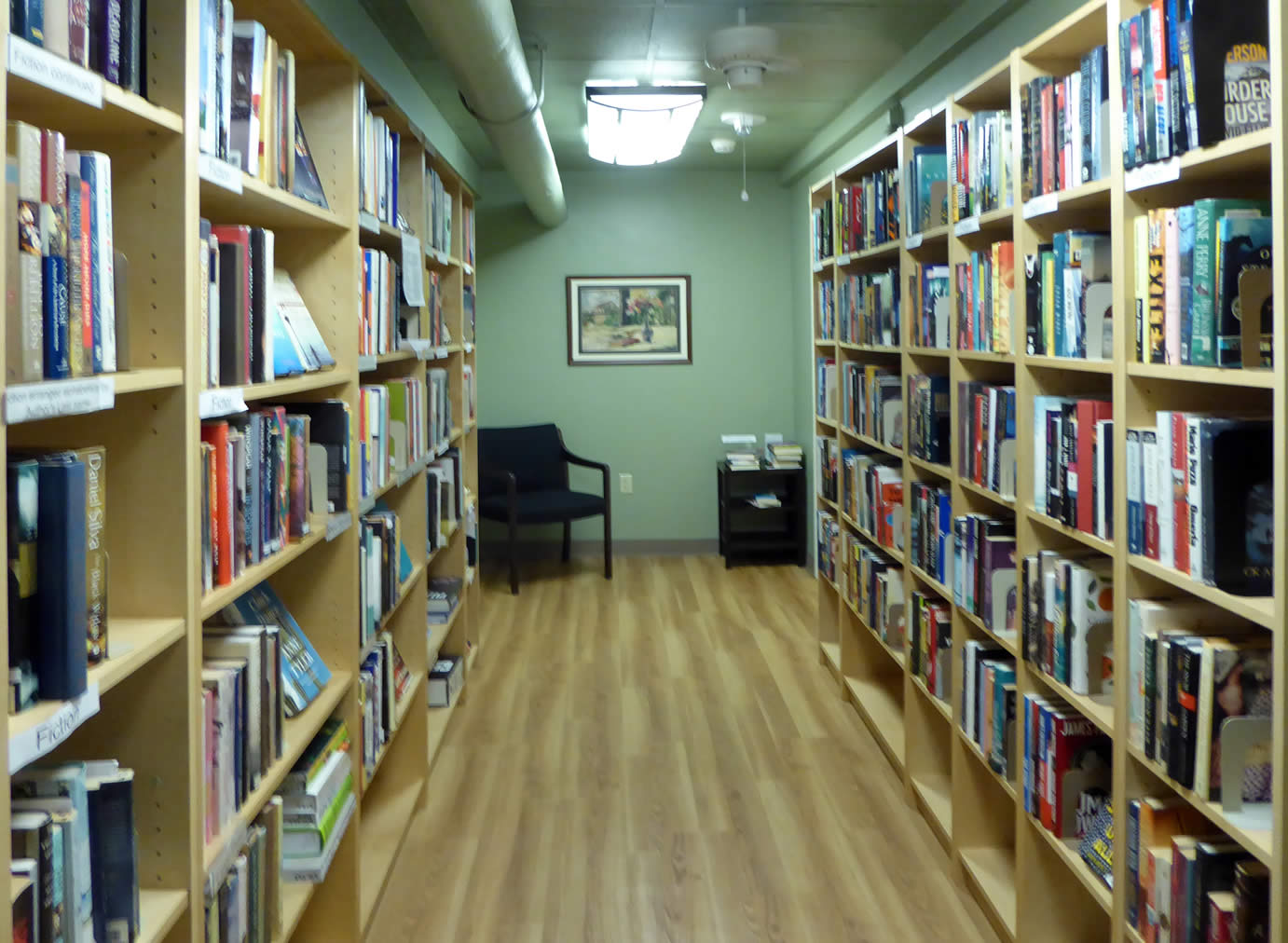 Shared books and spice shelves