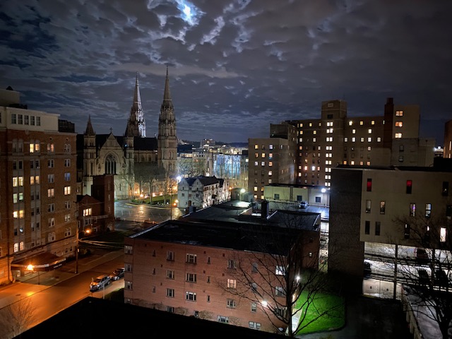 Night-time view from Apt. 83